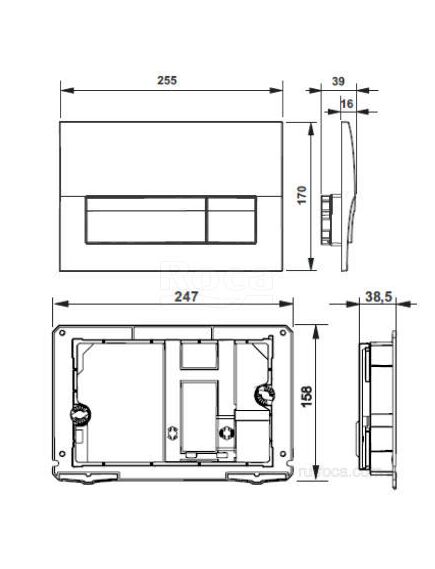 Купить Панель смыва для инсталляции Roca Active В01 хром матовый  8901170B2 (8901170b2) по цене 4490 руб., в Санкт-Петебруге в интернет магазине 100-Систем, а также дургие товары ROCA из раздела Клавиши смыва и Инсталляции