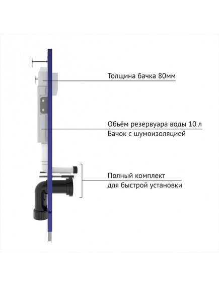 Купить Комплект BERGES для монтажа  подвесного унитаза: инсталляция NOVUM525, кнопка L3 хром глянец, унитаз EGO XL 54 см, сиденье дюропласт Toma SO, микролифт, быстросъем (043233) по цене 34170 руб., в Санкт-Петебруге в интернет магазине 100-Систем, а также дургие товары BERGES из раздела Готовые решения и Инсталляции