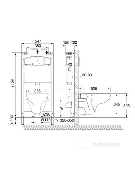 Купить Комплект унитаз с инсталляцией Roca Victoria 893105010 (893105010) по цене 29990 руб., в Санкт-Петебруге в интернет магазине 100-Систем, а также дургие товары ROCA из раздела Готовые решения и Инсталляции