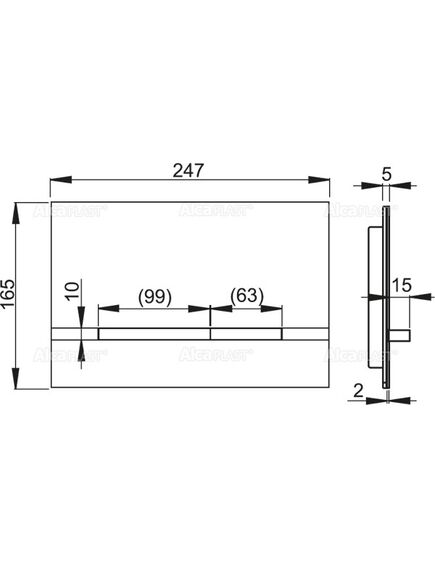 Купить ALCA PLAST Кнопка управления, анодированный алюминий, арт.STRIPE (stripe) по цене 31516 руб., в Санкт-Петебруге в интернет магазине 100-Систем, а также дургие товары AlcaPlast из раздела Клавиши смыва и Инсталляции
