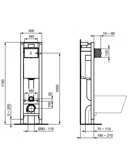 Купить 3 в 1 I.life A Промо-комплект с инсталляцией PROSYS ECO FRAME M E233267, унитазом Ideal Standard i.life A T471701 и сидением и крышкой T453001  (wa330101) по цене 40126.09 руб., в Санкт-Петебруге в интернет магазине 100-Систем, а также дургие товары IDEAL STANDARD из раздела Готовые решения и Инсталляции