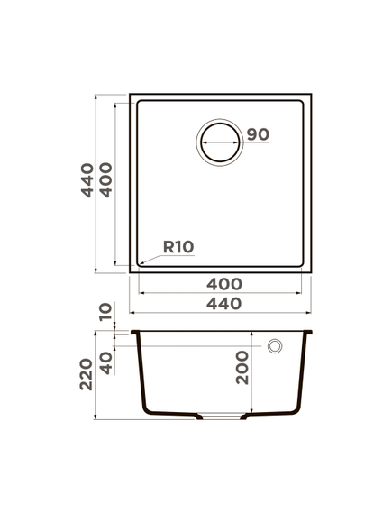 Купить Кухонная мойка Omoikiri Bosen 44-U-GR 4997010 Leningrad grey (4997010) по цене 35588 руб., в Санкт-Петебруге в интернет магазине 100-Систем, а также дургие товары Omoikiri из раздела Врезные мойки и Кухонные мойки