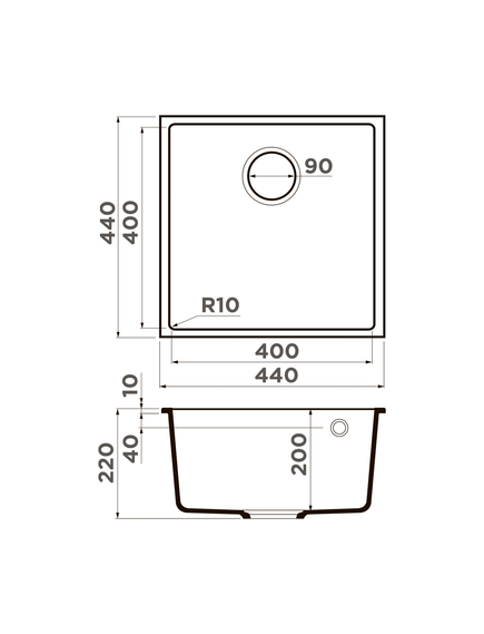 Купить Кухонная мойка Omoikiri Bosen 44-U-SA 4993597 Бежевая (4993597) по цене 35588 руб., в Санкт-Петебруге в интернет магазине 100-Систем, а также дургие товары Omoikiri из раздела Врезные мойки и Кухонные мойки