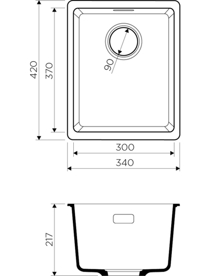 Купить Кухонная мойка Omoikiri Kata-34-U-BL (4993382) по цене 17688 руб., в Санкт-Петебруге в интернет магазине 100-Систем, а также дургие товары Omoikiri из раздела Врезные мойки и Кухонные мойки