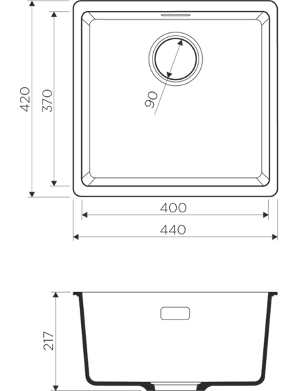 Купить Кухонная мойка Omoikiri Kata-44-U-BL (4993403) по цене 20888 руб., в Санкт-Петебруге в интернет магазине 100-Систем, а также дургие товары Omoikiri из раздела Врезные мойки и Кухонные мойки