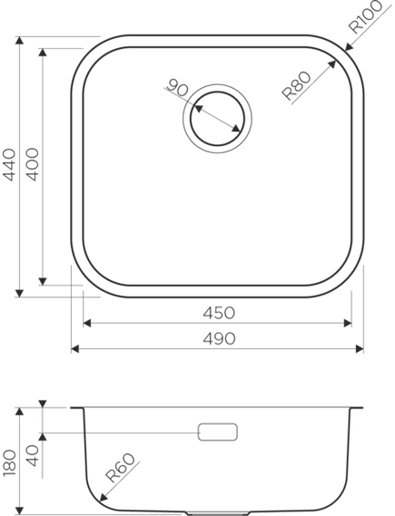 Купить Кухонная мойка Omoikiri Omi 49-U-AB (4993067) по цене 26088 руб., в Санкт-Петебруге в интернет магазине 100-Систем, а также дургие товары Omoikiri из раздела Врезные мойки и Кухонные мойки