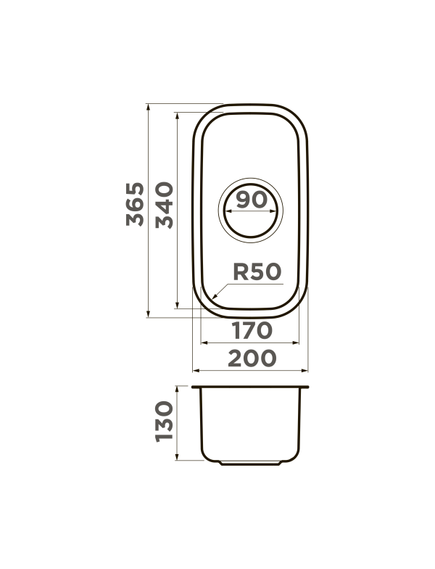 Купить Кухонная мойка Omoikiri Omi 20-U-IN (4997022) по цене 8288 руб., в Санкт-Петебруге в интернет магазине 100-Систем, а также дургие товары Omoikiri из раздела Врезные мойки и Кухонные мойки