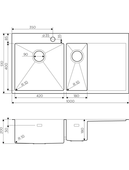 Купить Кухонная мойка Omoikiri Akisame 100-2-LG-L (4973089) по цене 104888 руб., в Санкт-Петебруге в интернет магазине 100-Систем, а также дургие товары Omoikiri из раздела Двойные мойки и Кухонные мойки