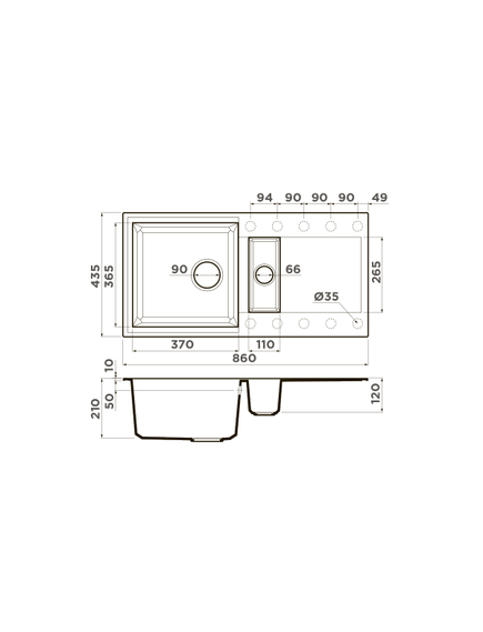 Купить Кухонная мойка Omoikiri Sakaime 86-2-GR Tetogranit/leningrad grey (4993560) по цене 33888 руб., в Санкт-Петебруге в интернет магазине 100-Систем, а также дургие товары Omoikiri из раздела Двойные мойки и Кухонные мойки