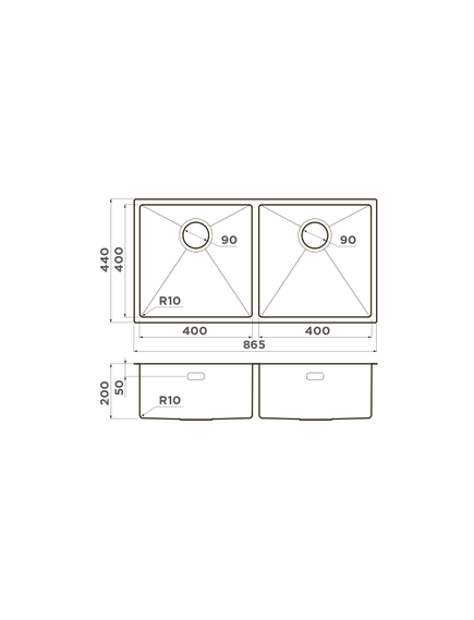 Купить Кухонная мойка Omoikiri Taki 86-2-U/IF-LG 4993792 Светлое золото (4993792) по цене 73388 руб., в Санкт-Петебруге в интернет магазине 100-Систем, а также дургие товары Omoikiri из раздела Двойные мойки и Кухонные мойки