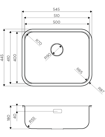 Купить Кухонная мойка Omoikiri Omi 54-U/IF IN Нержавеющая сталь 4993488 (4993488) по цене 19788 руб., в Санкт-Петебруге в интернет магазине 100-Систем, а также дургие товары Omoikiri из раздела Интегрированные мойки и Кухонные мойки