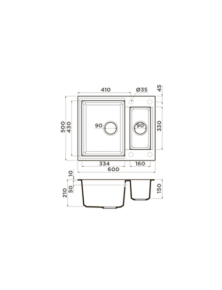 Купить Кухонная мойка Omoikiri Sakaime-60-2-BL (4993908) по цене 36688 руб., в Санкт-Петебруге в интернет магазине 100-Систем, а также дургие товары Omoikiri из раздела Двойные мойки и Кухонные мойки