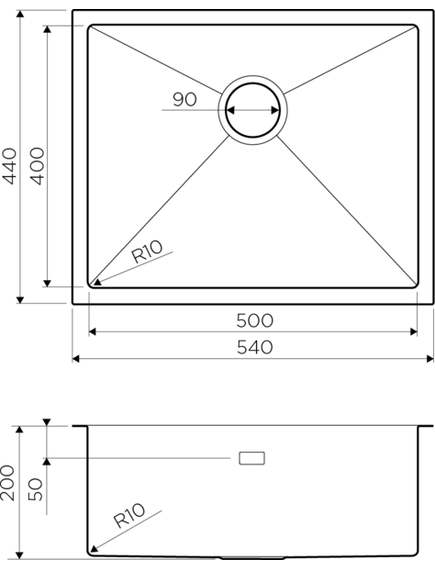 Купить Кухонная мойка Omoikiri Taki 54-U/IF-IN (4973046) по цене 47088 руб., в Санкт-Петебруге в интернет магазине 100-Систем, а также дургие товары Omoikiri из раздела Интегрированные мойки и Кухонные мойки