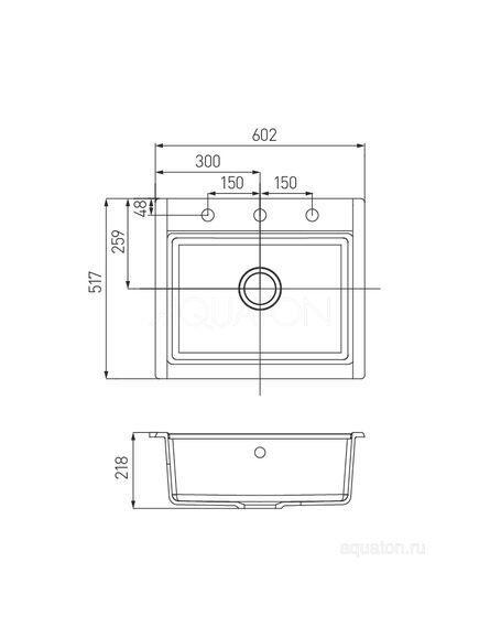 Купить Мойка для кухни из литого мрамора AQUATON Делия 60 прямоугольная графит 1A715232LD210 (1a715232ld210) по цене 7700 руб., в Санкт-Петебруге в интернет магазине 100-Систем, а также дургие товары AQUATON из раздела Накладные мойки и Кухонные мойки