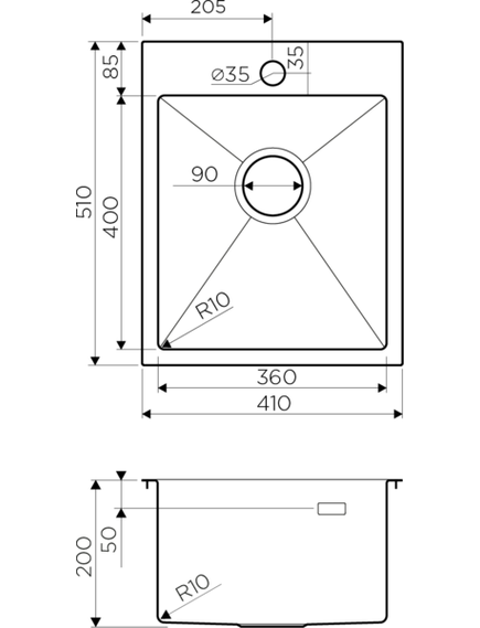 Купить Кухонная мойка Omoikiri Akisame 41 IN Нержавеющая сталь 4973056 (4973056) по цене 36588 руб., в Санкт-Петебруге в интернет магазине 100-Систем, а также дургие товары Omoikiri из раздела Накладные мойки и Кухонные мойки