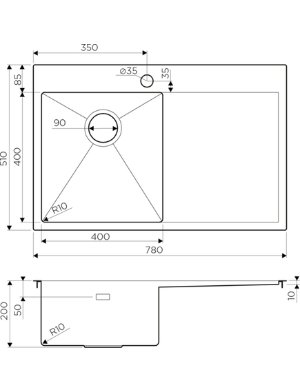 Купить Кухонная мойка Omoikiri Akisame 78-LG-L (4973085) по цене 71288 руб., в Санкт-Петебруге в интернет магазине 100-Систем, а также дургие товары Omoikiri из раздела Накладные мойки и Кухонные мойки