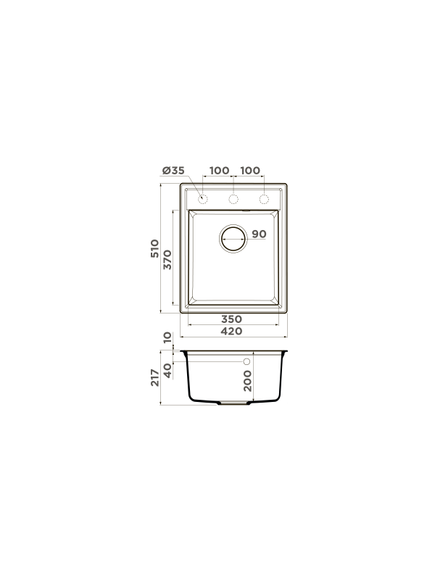 Купить Кухонная мойка Omoikiri Daisen-42-BL (4993606) по цене 17688 руб., в Санкт-Петебруге в интернет магазине 100-Систем, а также дургие товары Omoikiri из раздела Накладные мойки и Кухонные мойки