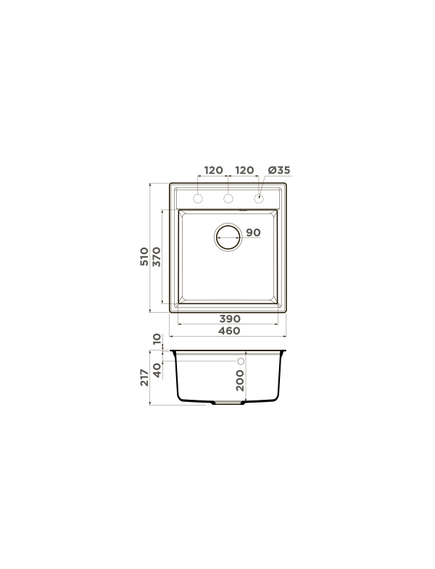 Купить Кухонная мойка Omoikiri Daisen-46-BL (4993614) по цене 18788 руб., в Санкт-Петебруге в интернет магазине 100-Систем, а также дургие товары Omoikiri из раздела Накладные мойки и Кухонные мойки