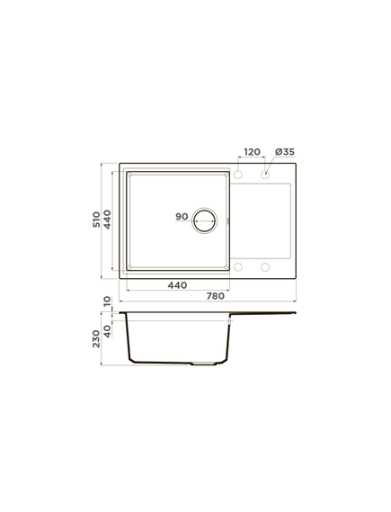 Купить Кухонная мойка Omoikiri Daisen-78-LB-BL (4993692) по цене 23988 руб., в Санкт-Петебруге в интернет магазине 100-Систем, а также дургие товары Omoikiri из раздела Накладные мойки и Кухонные мойки