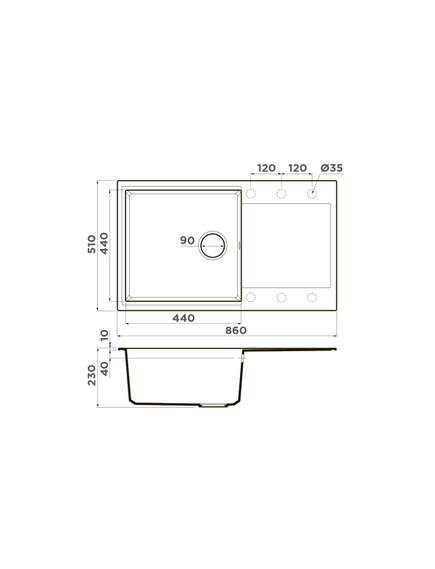 Купить Кухонная мойка Omoikiri Daisen-86-BL (4993700) по цене 23988 руб., в Санкт-Петебруге в интернет магазине 100-Систем, а также дургие товары Omoikiri из раздела Накладные мойки и Кухонные мойки