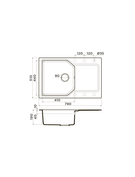 Купить Кухонная мойка Omoikiri Yonaka-78-BL (4993708) по цене 21888 руб., в Санкт-Петебруге в интернет магазине 100-Систем, а также дургие товары Omoikiri из раздела Накладные мойки и Кухонные мойки