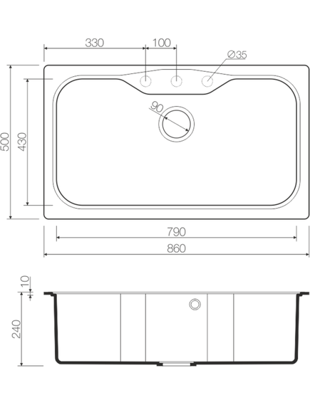 Купить Кухонная мойка Omoikiri Maru 86-DC Tetogranit/темный шоколад (4993214) по цене 47888 руб., в Санкт-Петебруге в интернет магазине 100-Систем, а также дургие товары Omoikiri из раздела Накладные мойки и Кухонные мойки