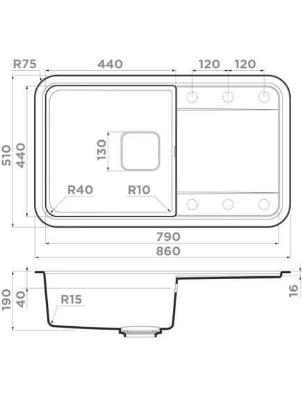 Купить Кухонная мойка Omoikiri Tasogare-86-BL (4993469) по цене 29588 руб., в Санкт-Петебруге в интернет магазине 100-Систем, а также дургие товары Omoikiri из раздела Накладные мойки и Кухонные мойки