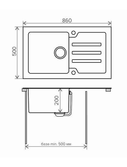 Купить Кухонная мойка комбинированная TOLERO Ceramic Glass TG-860 черная (765062) по цене 32000 руб., в Санкт-Петебруге в интернет магазине 100-Систем, а также дургие товары TOLERO из раздела Накладные мойки и Кухонные мойки