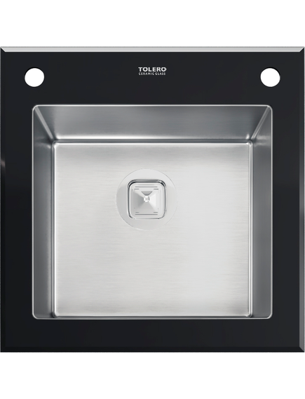 Купить Кухонная мойка комбинированная TOLERO Ceramic Glass TG-500 черная (765048) по цене 22750 руб., в Санкт-Петебруге в интернет магазине 100-Систем, а также дургие товары TOLERO из раздела Накладные мойки и Кухонные мойки