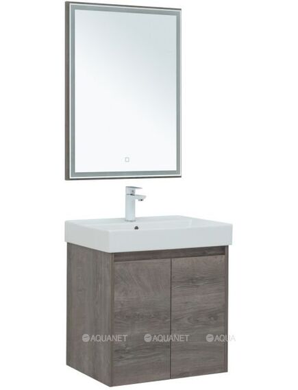 Купить Мебель для ванной Aquanet Nova Lite 60 дуб рошелье (2 дверцы) (00302533) по цене 36256 руб., в Санкт-Петебруге в интернет магазине 100-Систем, а также дургие товары AQUANET из раздела Готовые решения для ванной комнаты и Мебель для ванной комнаты