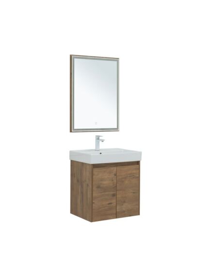 Купить Мебель для ванной Aquanet Nova Lite 60 дуб рустикальный (2 дверцы) (00302534) по цене 36256 руб., в Санкт-Петебруге в интернет магазине 100-Систем, а также дургие товары AQUANET из раздела Готовые решения для ванной комнаты и Мебель для ванной комнаты
