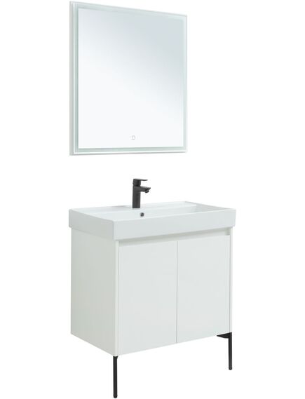 Купить Мебель для ванной Aquanet Nova Lite 75 белый глянец (2 дверцы) (00302535) по цене 43486 руб., в Санкт-Петебруге в интернет магазине 100-Систем, а также дургие товары AQUANET из раздела Готовые решения для ванной комнаты и Мебель для ванной комнаты