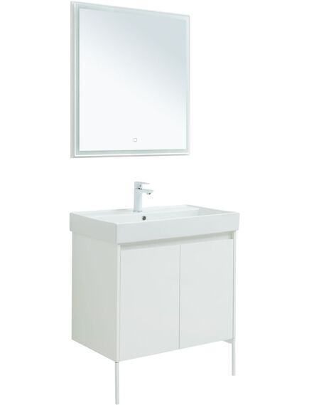 Купить Мебель для ванной Aquanet Nova Lite 75 белый глянец (2 дверцы) (00302535) по цене 43486 руб., в Санкт-Петебруге в интернет магазине 100-Систем, а также дургие товары AQUANET из раздела Готовые решения для ванной комнаты и Мебель для ванной комнаты