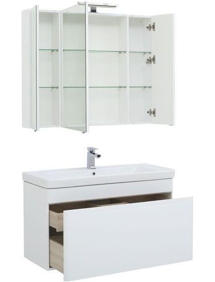 Купить Мебель для ванной Aquanet София 105 белый (203651) по цене 70730.6 руб., в Санкт-Петебруге в интернет магазине 100-Систем, а также дургие товары AQUANET из раздела Готовые решения для ванной комнаты и Мебель для ванной комнаты