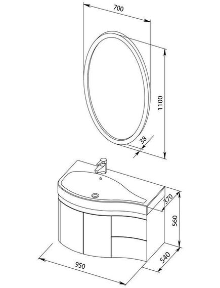Купить Мебель для ванной Aquanet Сопрано 95 L белый (2 дверцы 2 ящика) (169344) по цене 82718.4 руб., в Санкт-Петебруге в интернет магазине 100-Систем, а также дургие товары AQUANET из раздела Готовые решения для ванной комнаты и Мебель для ванной комнаты