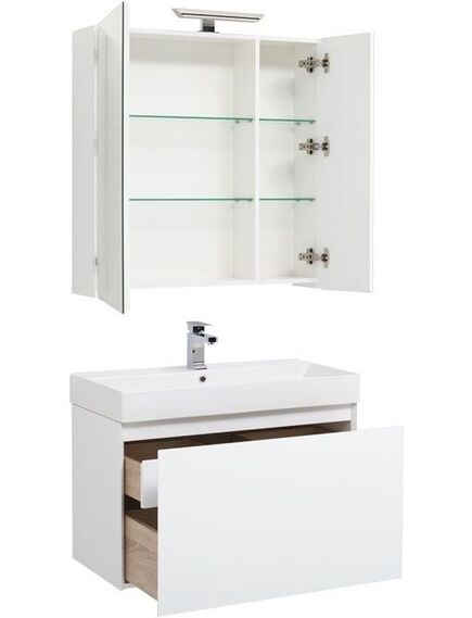 Купить Мебель для ванной Aquanet Йорк 85 белый (203644) по цене 61284.2 руб., в Санкт-Петебруге в интернет магазине 100-Систем, а также дургие товары AQUANET из раздела Готовые решения для ванной комнаты и Мебель для ванной комнаты