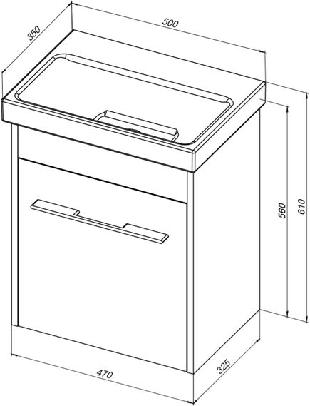 Купить Мебель для ванной Aquanet Августа 50 (Moduo Slim) белый (254067) по цене 26199.3 руб., в Санкт-Петебруге в интернет магазине 100-Систем, а также дургие товары AQUANET из раздела Готовые решения для ванной комнаты и Мебель для ванной комнаты