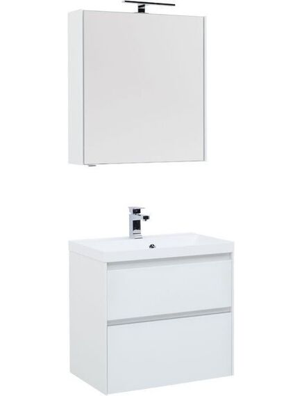 Купить Мебель для ванной Aquanet Гласс 70 белый (240464) по цене 70096 руб., в Санкт-Петебруге в интернет магазине 100-Систем, а также дургие товары AQUANET из раздела Готовые решения для ванной комнаты и Мебель для ванной комнаты