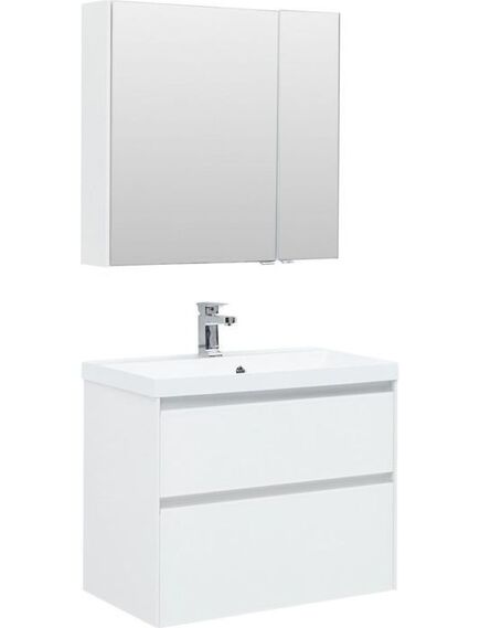 Купить Мебель для ванной Aquanet Гласс 80 белый (240465) по цене 79469 руб., в Санкт-Петебруге в интернет магазине 100-Систем, а также дургие товары AQUANET из раздела Готовые решения для ванной комнаты и Мебель для ванной комнаты