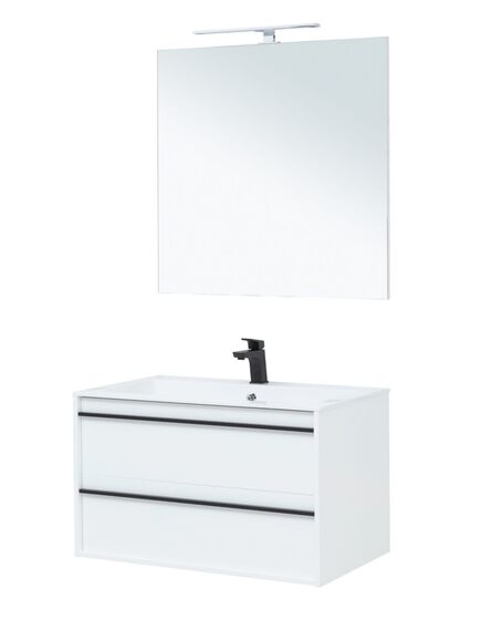 Купить Мебель для ванной Aquanet Lino 90 белый матовый (271957) по цене 59530 руб., в Санкт-Петебруге в интернет магазине 100-Систем, а также дургие товары AQUANET из раздела Готовые решения для ванной комнаты и Мебель для ванной комнаты