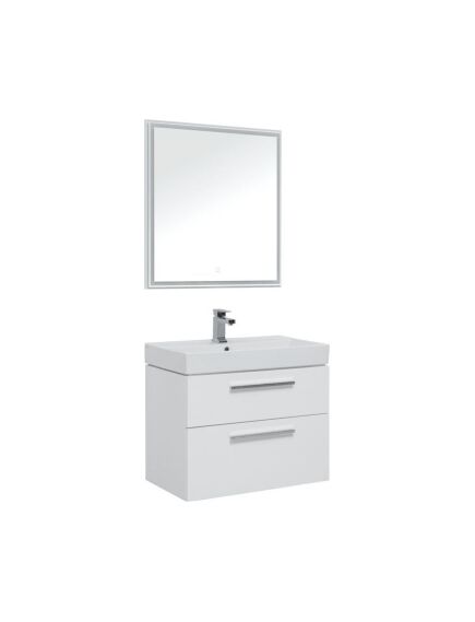 Купить Мебель для ванной Aquanet Nova 75 белый (2 ящика) (243255) по цене 63360 руб., в Санкт-Петебруге в интернет магазине 100-Систем, а также дургие товары AQUANET из раздела Готовые решения для ванной комнаты и Мебель для ванной комнаты