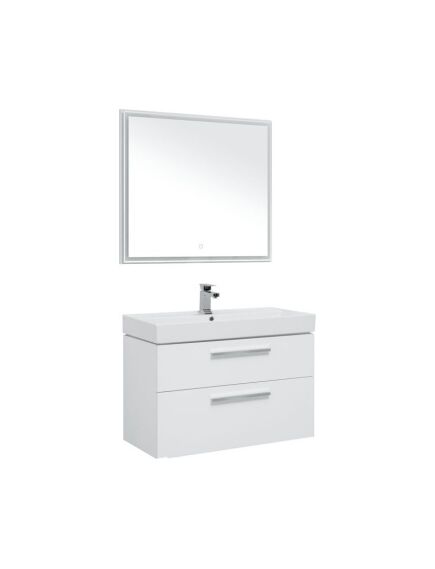 Купить Мебель для ванной Aquanet Nova 90 белый (2 ящика) (243256) по цене 43301.5 руб., в Санкт-Петебруге в интернет магазине 100-Систем, а также дургие товары AQUANET из раздела Готовые решения для ванной комнаты и Мебель для ванной комнаты