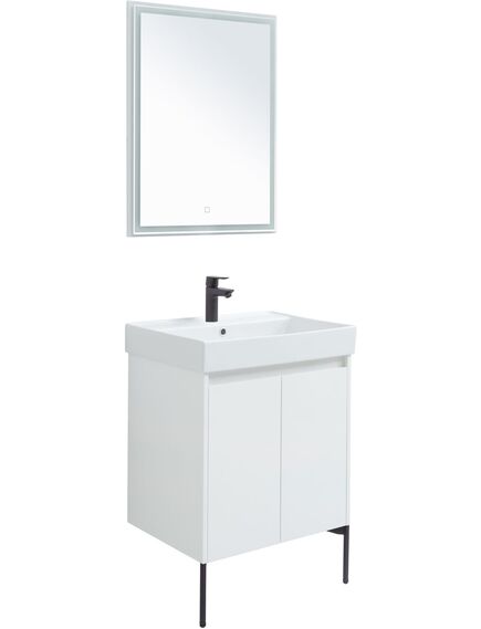 Купить Мебель для ванной Aquanet Nova Lite 60 белый глянец (2 дверцы) (302532) по цене 39097 руб., в Санкт-Петебруге в интернет магазине 100-Систем, а также дургие товары AQUANET из раздела Готовые решения для ванной комнаты и Мебель для ванной комнаты