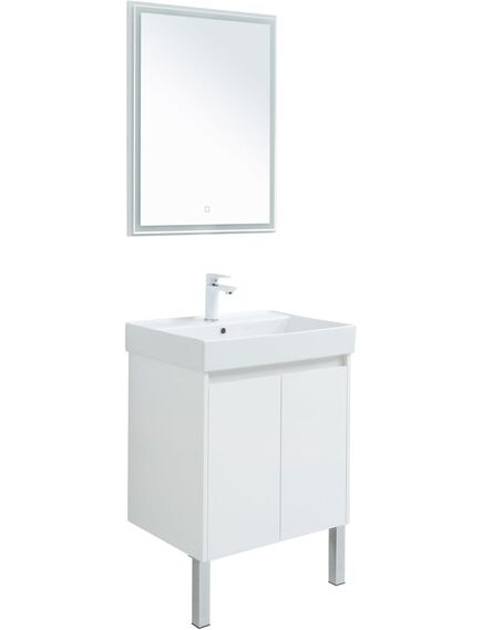 Купить Мебель для ванной Aquanet Nova Lite 60 белый глянец (2 дверцы) (302532) по цене 39097 руб., в Санкт-Петебруге в интернет магазине 100-Систем, а также дургие товары AQUANET из раздела Готовые решения для ванной комнаты и Мебель для ванной комнаты