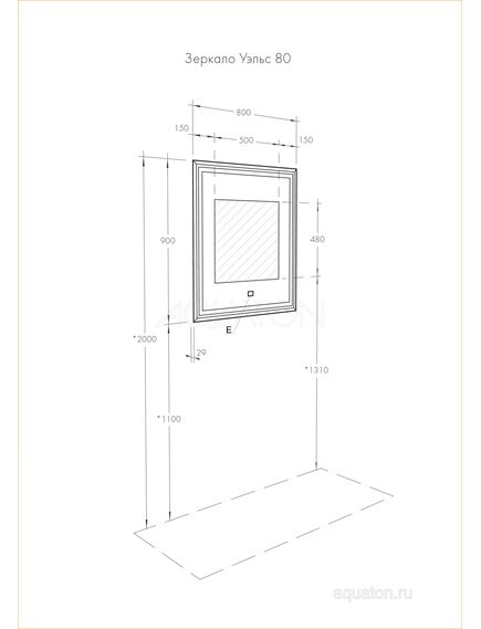 Купить Зеркало AQUATON Уэльс 80 1A214002WA010 (1a214002wa010) по цене 28690.21 руб., в Санкт-Петебруге в интернет магазине 100-Систем, а также дургие товары AQUATON из раздела Зеркала и Мебель для ванной комнаты