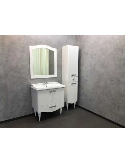 Купить Comforty. Зеркало "Монако-80" белый глянец (00003129893cf) по цене 9600 руб., в Санкт-Петебруге в интернет магазине 100-Систем, а также дургие товары COMFORTY из раздела Зеркала и Мебель для ванной комнаты
