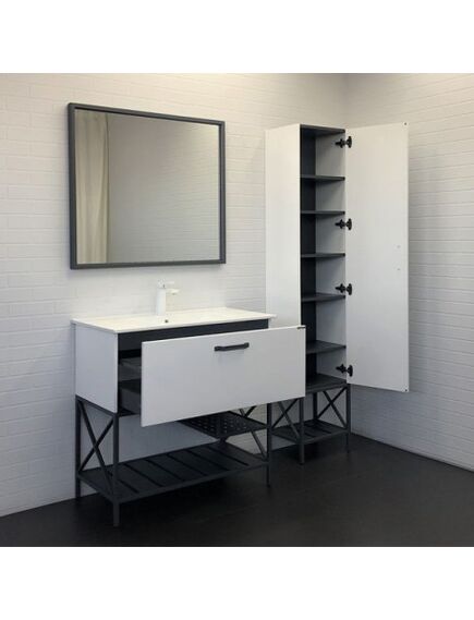 Купить Зеркало Comforty Бредфорд-90 серый графит (00-00009954cf) по цене 13100 руб., в Санкт-Петебруге в интернет магазине 100-Систем, а также дургие товары COMFORTY из раздела Зеркала и Мебель для ванной комнаты