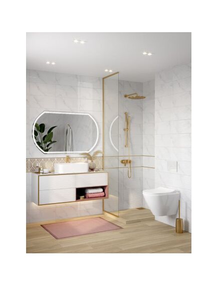 Купить Зеркало LED 090 design 120x70 с подсветкой с антизапотеванием овальное (kn-lu-led090*120-d-os) по цене 15990 руб., в Санкт-Петебруге в интернет магазине 100-Систем, а также дургие товары CERSANIT из раздела Зеркала и Мебель для ванной комнаты
