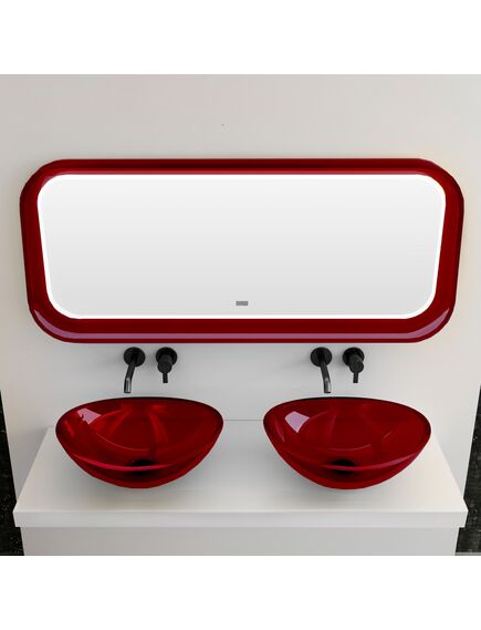 Купить Зеркало для ванной ABBER Kristall AT6702Rubin с подсветкой (at6702rubin) по цене 79200 руб., в Санкт-Петебруге в интернет магазине 100-Систем, а также дургие товары ABBER из раздела Зеркала и Мебель для ванной комнаты