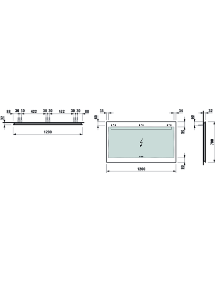 Купить Зеркало Laufen Leelo 1200x700, Led-подсветка 2700K-6000K, IP44, 3 выкл, 4.4767.3.950.144.1 (4.4767.3.950.144.1) по цене 105354.06 руб., в Санкт-Петебруге в интернет магазине 100-Систем, а также дургие товары LAUFEN из раздела Зеркала и Мебель для ванной комнаты